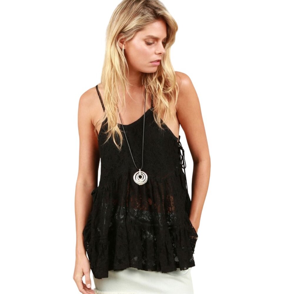 POL Black Lace Top